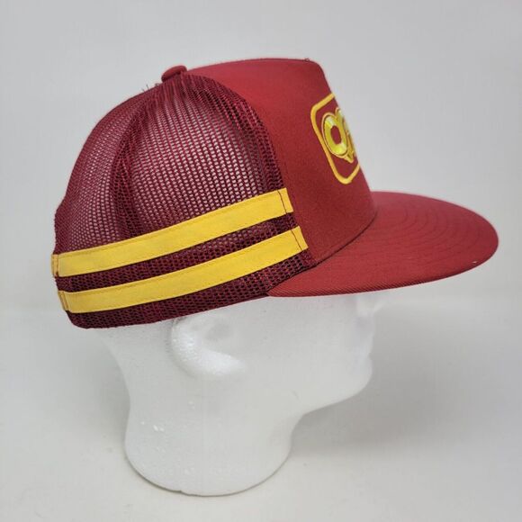 Oakley Hat Cap Men Adjustable Snapback Mesh Trucker Farmer Vintage Two 2 Striped - Picture 3 of 8